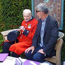 Chelsea pensioner at Chelsea Flower Show