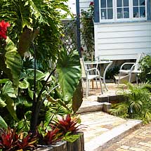 Seating area in New Zealand Garden